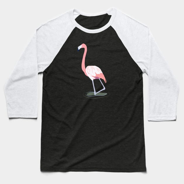 Flamingo Baseball T-Shirt by dddesign